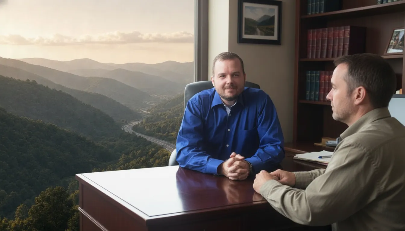 Virginia criminal defense attorney meeting with a client about an upcoming arraignment