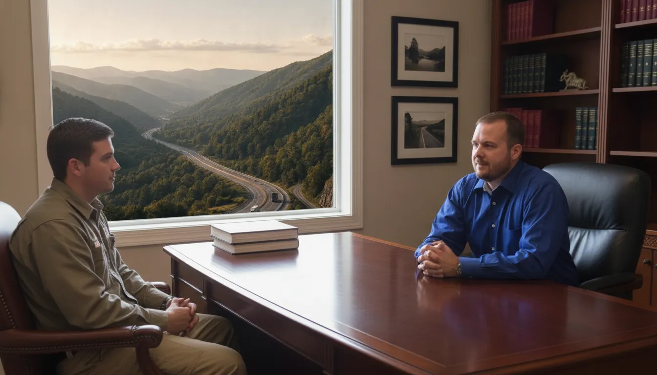 DUI attorney Southwest Virginia consultation in a local law office