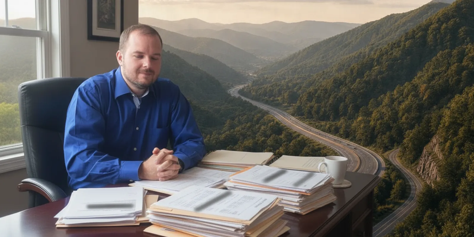 Medical bills and a settlement document on a desk after a Virginia car accident