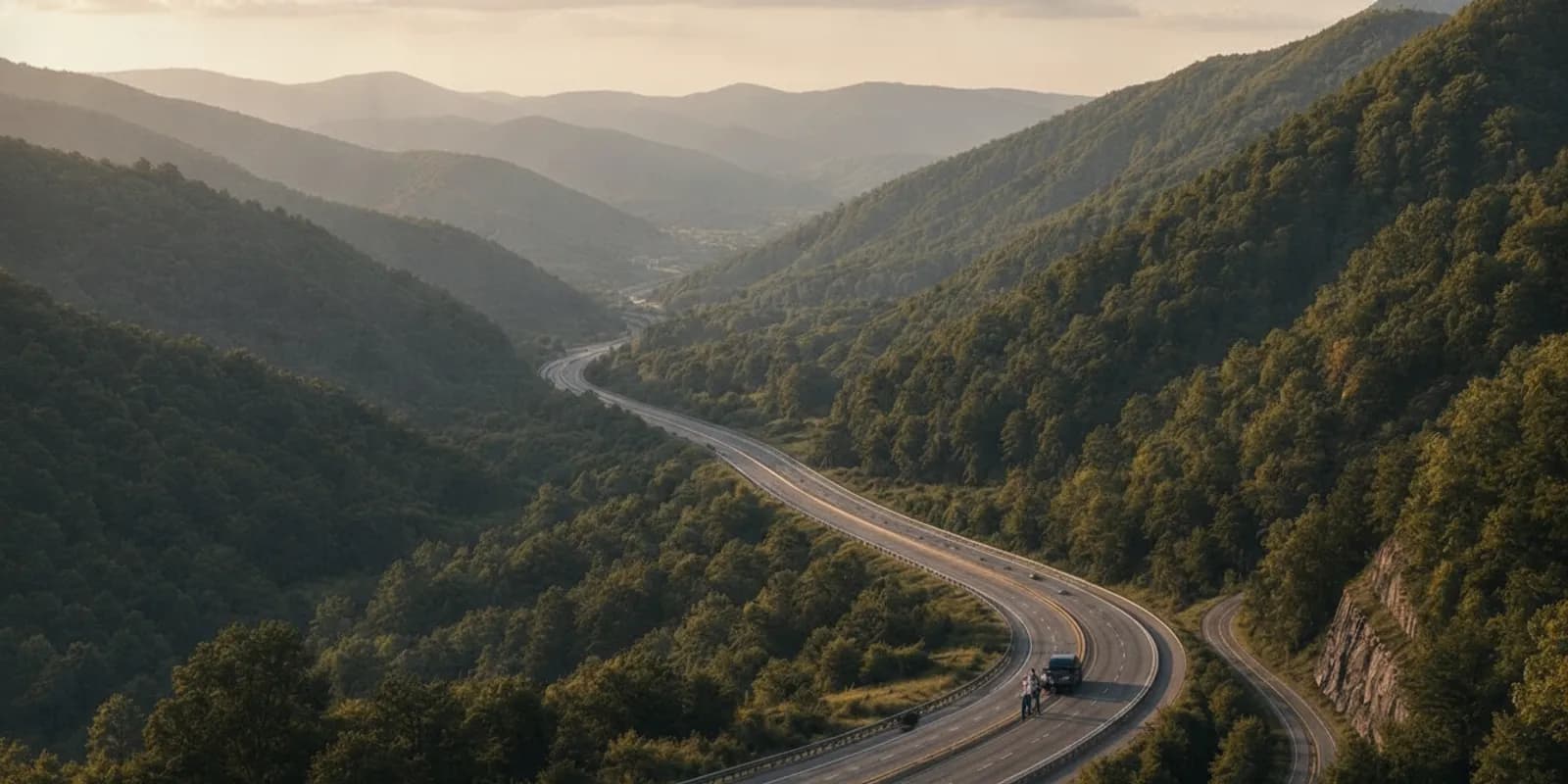 A Virginia driver pulled safely to the side of an Appalachian highway after a traffic stop